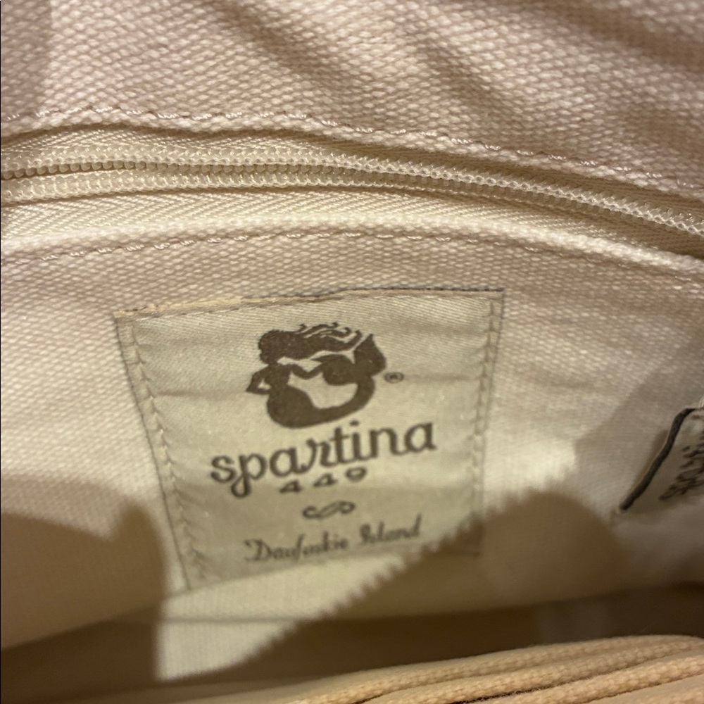 Spartina 449 Charleston Map Clutch Purse - Cream and Blue - Picture 2 of 11